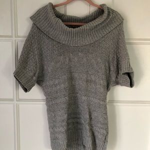 Gray Cowl Neck Sweater